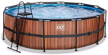 Exit Toys Rahmenpool Ø 488 x 122 cm mit Sandfilteranlage braun (30.27.16.10)