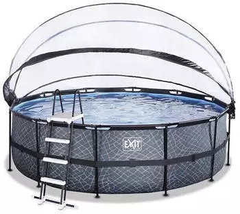 Exit Toys Premium Ø 450 x 122 cm mit Sandfilteranlage grau (30.67.15.00)