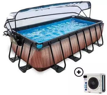 Exit Toys Premium 400 x 200 x 100 cm mit Sandfilteranlage braun (30.57.42.10)