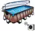 Premium braun (30.57.42.10): Exit Toys Rahmenpool 400 x 200 x 100 cm mit Sandfilteranlage (30.57.42)