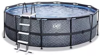 Exit Toys Rahmenpool &Oslash; 450 x 122 cm mit Sandfilteranlage grau (30.27.15.00)