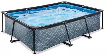 Exit Toys Rahmenpool 220 x 150 x 65 cm mit Filterpumpe grau (30.00.21.00)