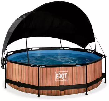 Exit Toys Rahmenpool mit Kartuschenfilteranlage &Oslash; 300 x 76 cm braun (30.35.10.10)