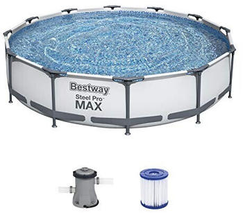 Bestway 56416 Steel Pro Max Frame Pool-Set 366 x 76 cm mit Filterpumpe