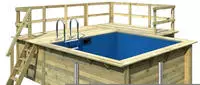 Karibu Rechteckpool "Holzpool Milano B" BxLxH: 353x320x124 cm, kesseldruckimp&auml;gniert