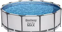 Bestway 5618W, Bestway Aufstellpool mit Stahlrahmen, 3,96 m x 1,22 m, einfacher