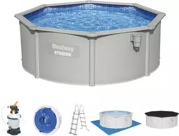 Bestway Hydrium &Oslash; 360 x 120 cm mit Sandfilter (56574) grau
