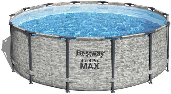 Bestway Steel Pro MAX Frame Pool 427x122cm Komplett-Set (5619D-22) cremegrau