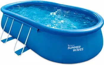 Summer Waves Aufblasbarer Pool Quick Set 549x345x107cm blau