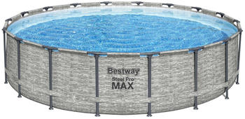 Bestway Steel Pro MAX Ersatz Frame Pool ohne Zubeh&ouml;r &Oslash;549x122 cm cremegrau