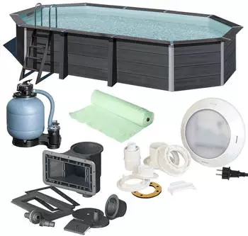 Gre Composite Ovalpool-SET 664 x 386 x 124 cm (KPCOV66L)