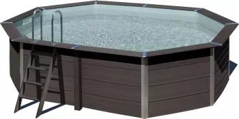 Gre Composite Pool oval 524x386x124cm grau