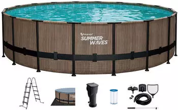 Summer Waves Framepool Elite + SkimmerPlus Filterpumpe SFX1500 Ø 549x132 cm (Set 6-teilig)