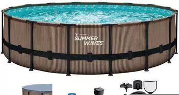 Summer Waves Framepool Elite + SkimmerPlus Filterpumpe SFX1500 &Oslash; 488x122 cm (Set 6-teilig) (4895215122656)
