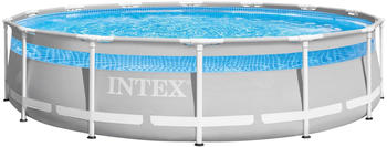 Intex Clearview Prism Frame Pool + Krystal-Clear-Kartuschenfilteranlage Ø 422x107 cm pulverbeschichteter Stahl