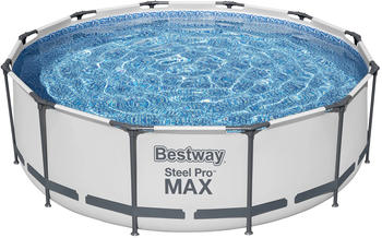 Bestway Steel Pro MAX Ø 366 x 100 cm Pool-Set lichtgrau (5619N-23)