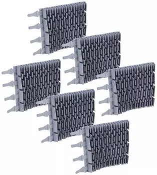 vhbw 6x Bürste kompatibel mit Zodiac RG3200 OT3290 RT 3200 OT3240 RT 2100 OT 3300 Poolroboter - Aus Gummi 24,8 x 18 x 2,8 cm