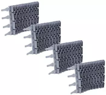 vhbw 4x Bürste Kompatibel Mit Gre Gt2120 Gt3220 Poolroboter - Aus Gummi 24,7 X 18 X 2,8 Cm