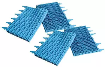 vhbw 4X Bürste Ersatz für Zodiac W1585A für Poolroboter - Aus Gummi 30,5 x 24,4 x 5,8 cm