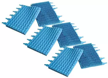 vhbw 6x Bürste kompatibel mit Zodiac Voyager Sweepy Free Indigo Poolroboter - Aus Gummi 30,2 x 24,5 x 5,5 cm