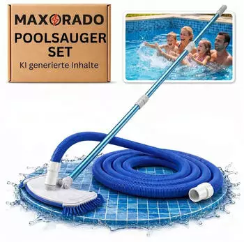 Maxorado Poolsauger D&uuml;se, Schlauch & 2,4m Teleskopstange Set