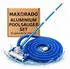 Maxorado Poolsauger Profi Alu-Düse mit Schlauch und Teleskopstange 2,4m