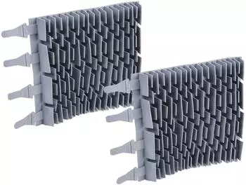 vhbw 2X Bürste kompatibel mit Zodiac RG3200 RT 3200 RT 2100 Poolroboter - Aus Gummi 24,7 x 18 x 2,8 cm