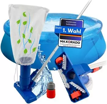 Maxorado Pool Bodensauger mit Stange und Auffangsack (Max-Pool-BS3)