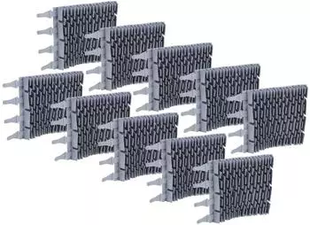 vhbw Ersatzbürste für Poolroboter, Gummi, 10er-Pack, 24,8x18x2,8cm (183464204-2)