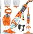 tillvex Poolsauger orange/anthrazit mit Akku & Teleskopstange, bis 15m³ (TVHPSG-004)