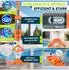 tillvex Poolsauger orange/anthrazit mit Akku & Teleskopstange, bis 15m³ (TVHPSG-004)