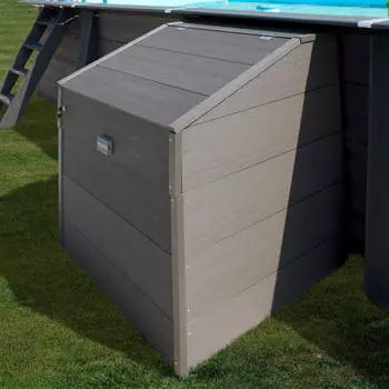 Gre Technikbox f&uuml;r Composite Pools 115cm hellgrau