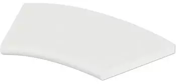Weserwaben Licia Flach Element mit Innenrundung für Radius 50 cm 63,5 x 31 x 3,5 cm betonweiß