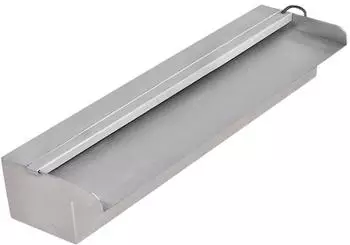 vidaXL Rechteckiger Pool-Wasserfall mit LED, Edelstahl, 45cm (41672)