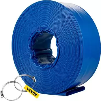 VEVOR Rückspül-Ablaufschlauch PVC-Gewebe 38mm x 30,5m Blau (Pool Backwash Hose 1.5