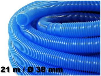 Wiltec Schwimmbadschlauch mit 190g/m 21 m, Ø 38 mm