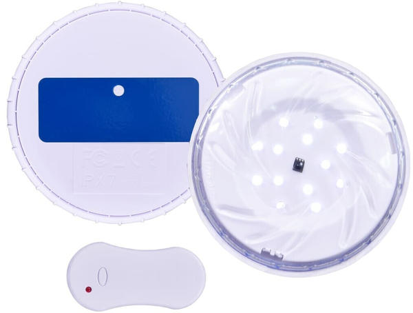 vidaXL Unterwasser-LED-Poollampe mit Fernbedienung weiß