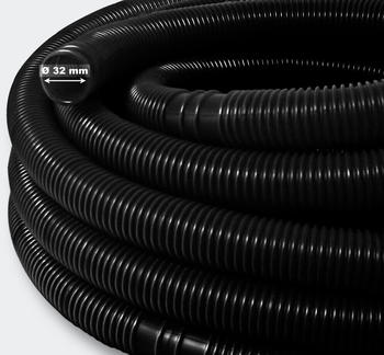 Wiltec Teichtip 15m-32mm mit Muffe f&uuml;r Pool 165g/m schwarz