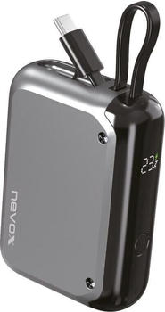 Nevox Powerbank 10000mah mit integriertem USB-C Kabel PD-30W