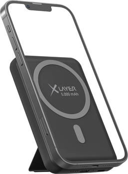 Xlayer MagFix Pro 2-in-1 Powerbank mit Standfuß 5.000 mAh Schwarz