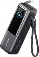 Anker A1695H11, Anker Power Bank 25K, 165W, Built-In USB-C and Retractable Cable