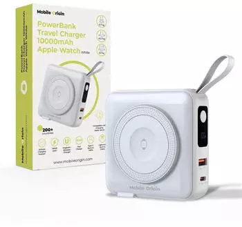 Mobile Origin Powerbank & Travel Charger 10000 mAh White