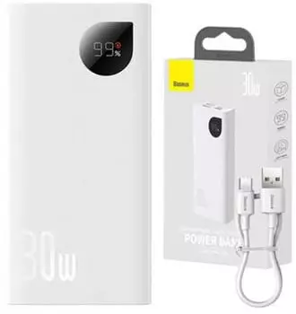 Baseus External Battery 10000mAh 30W White