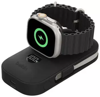Belkin BoostCharge Pro Powerbank 10K with Apple Watch Charger Black