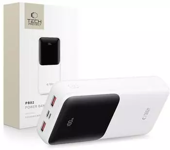 Tech-Protect PB02 Powerbank 20000mAh 22,5W wei&szlig;