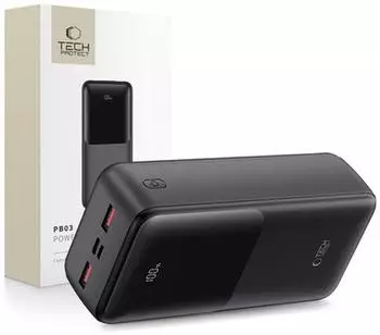 Tech-Protect Powerbank PB03 30000mAh 22,5W, schwarz (PB03)