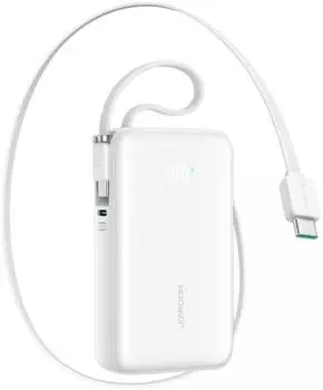 Joyroom JR-PR2 Powerbank 10000mAh 35W mit einziehbarem USB-C-Kabel, wei&szlig; (hp_1032091)