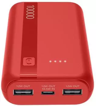 Cellular Line Power Bank Essential 10000mAh, rot (PBENTRYCOL10000R)