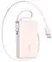 Joyroom JR-PR2L Powerbank 10000mAh 35W mit einziehbarem USB-C- & Lightning-Kabel, pink (JR-PR2L)