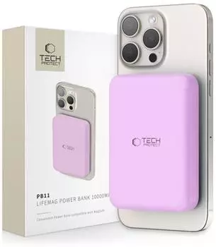 Tech-Protect LifeMag PB11 MagSafe Powerbank 10000mAh lila